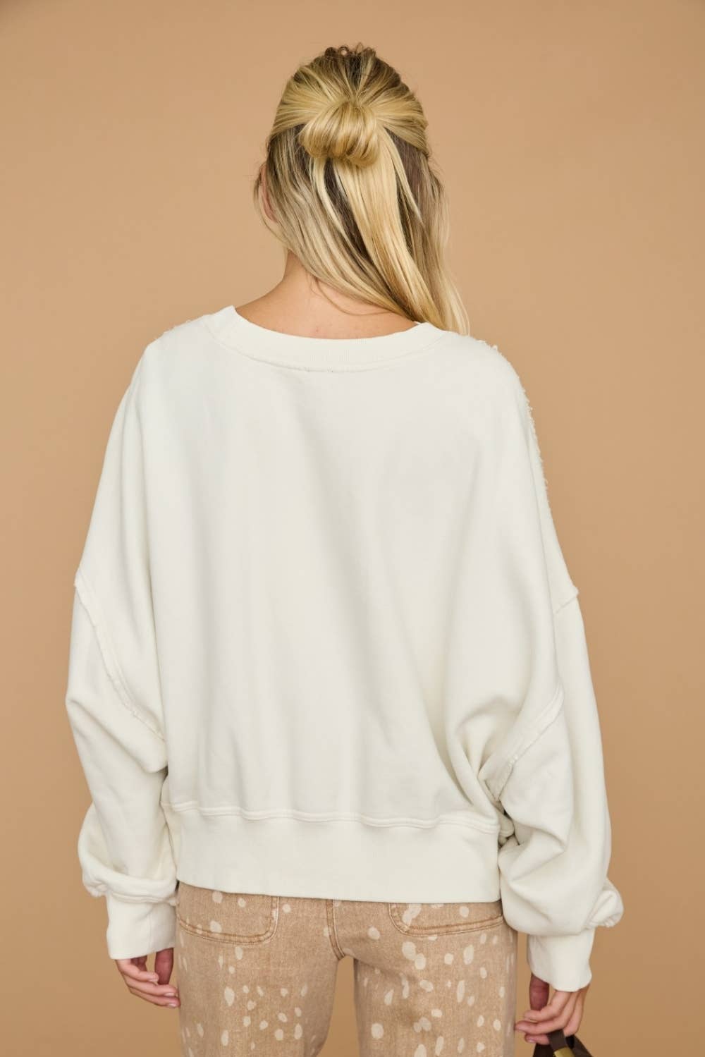 Washed Cropped Oversized Sweatshirt