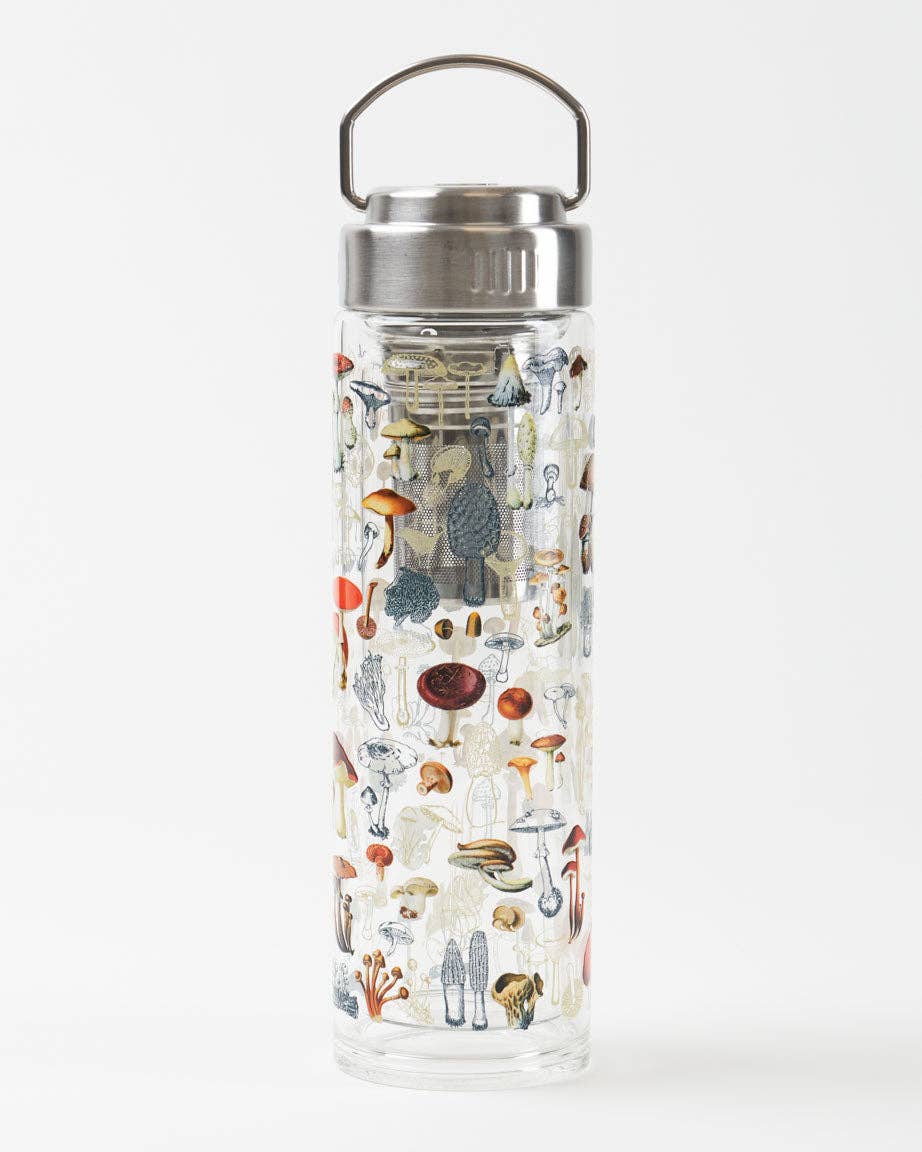 Woodland Mushroom Glass Infuser Bottle | 15 oz