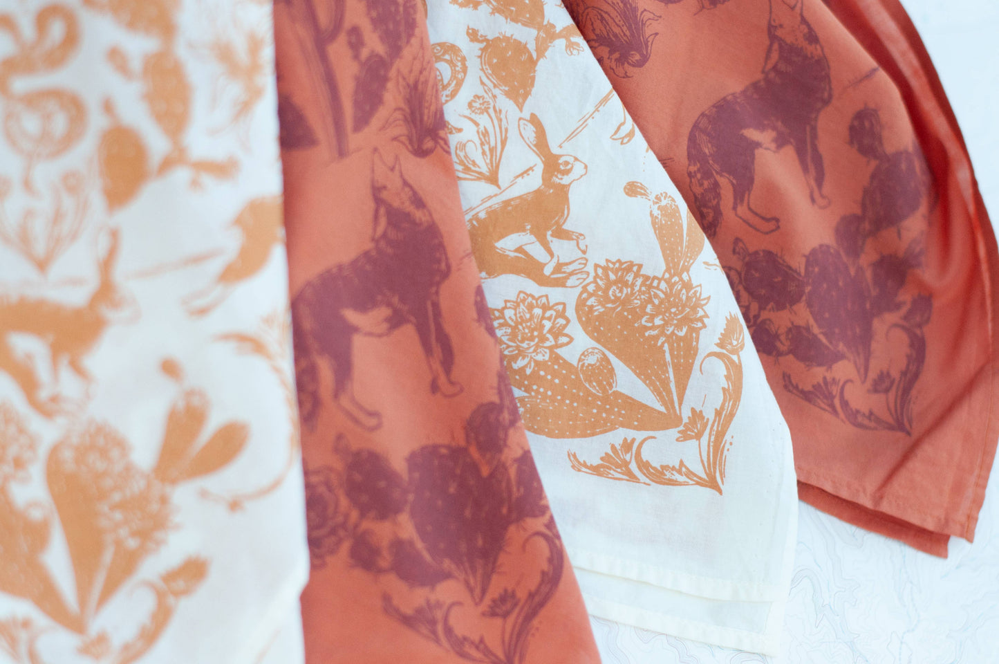 Desert Nights Premium Discharge Cotton Bandana - Terracotta