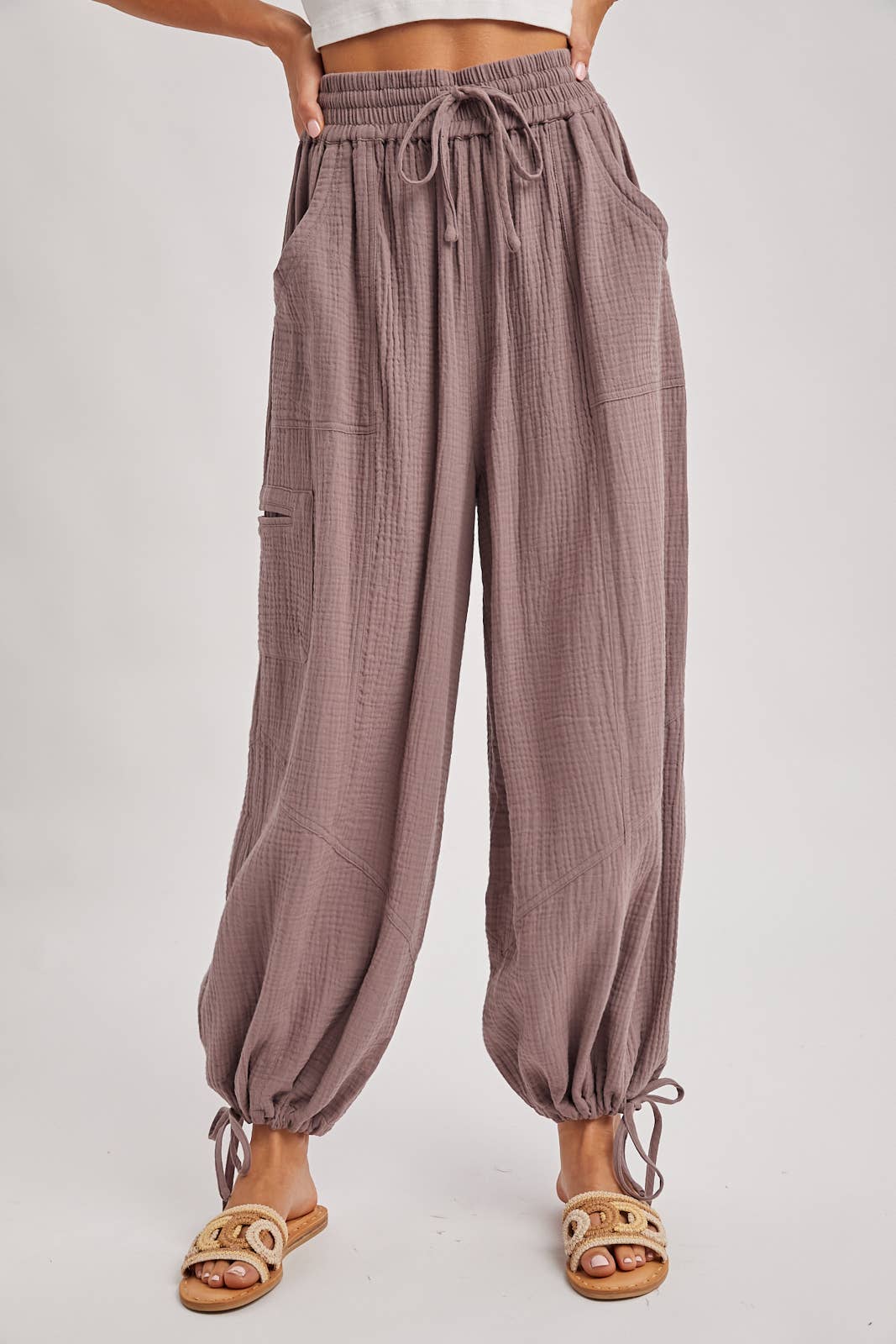 Harem Jogger Drawstring Pants