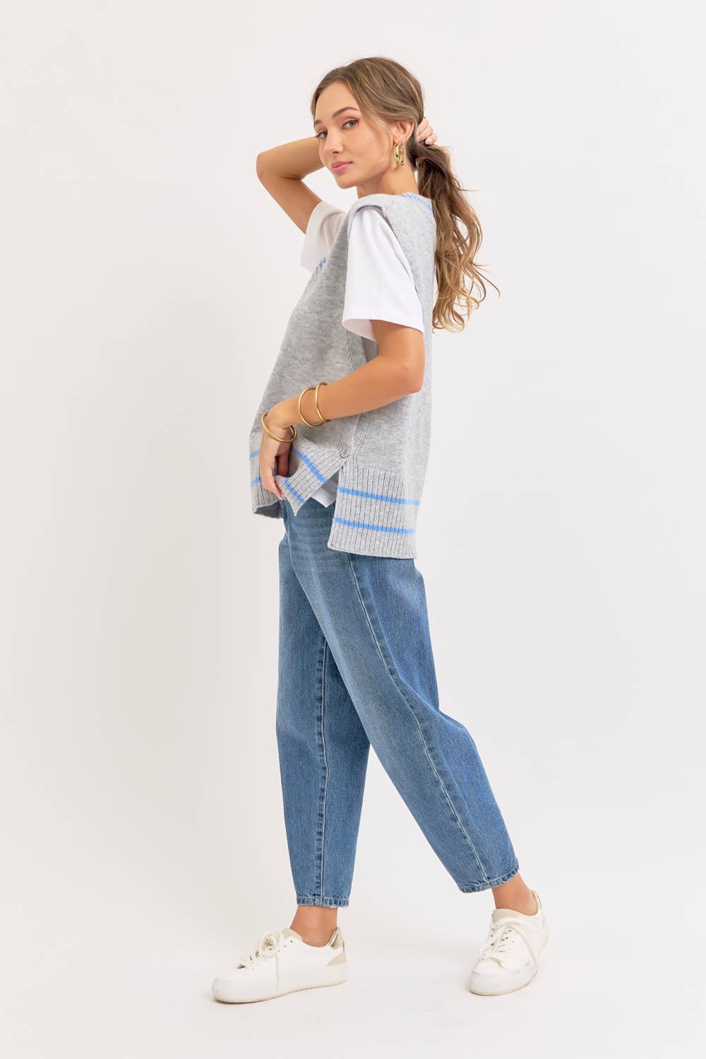 Super Soft Knit Poncho Sweater Vest