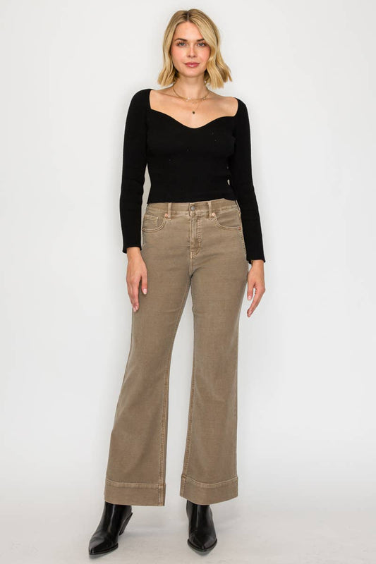 Holly Flare Pants – Mushroom