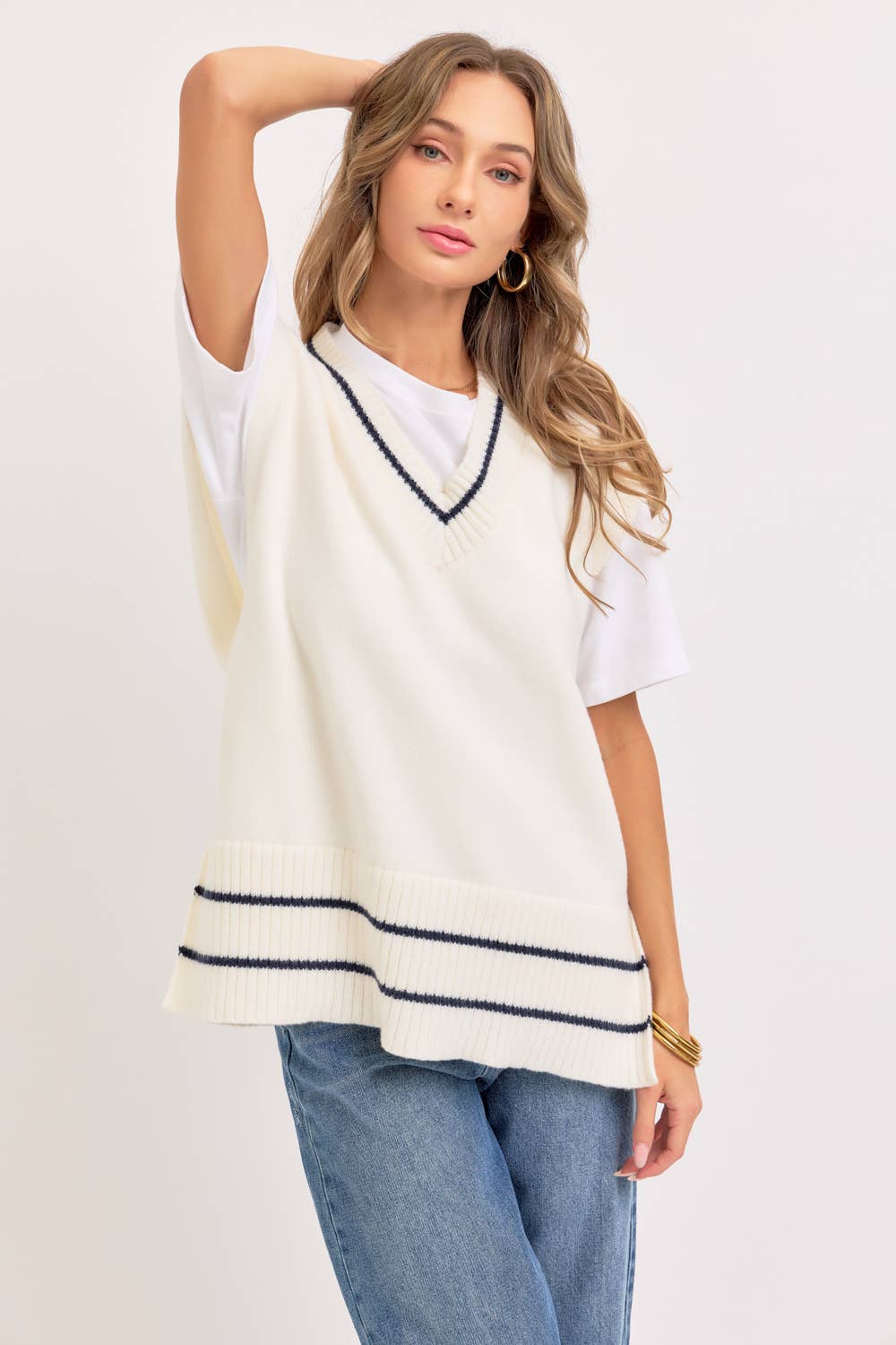 Super Soft Knit Poncho Sweater Vest