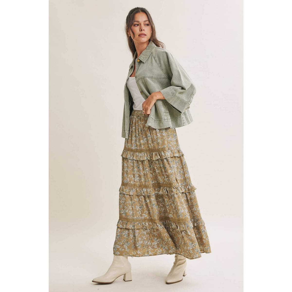 SEASONLESS MINERAL-WASHED COTTON TWILL UTILITY JACKET