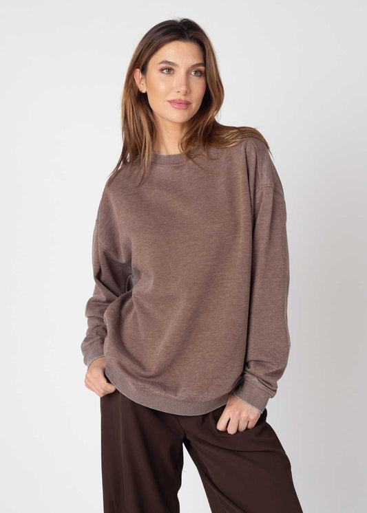 Campus Crew Sweatshirt in Espresso