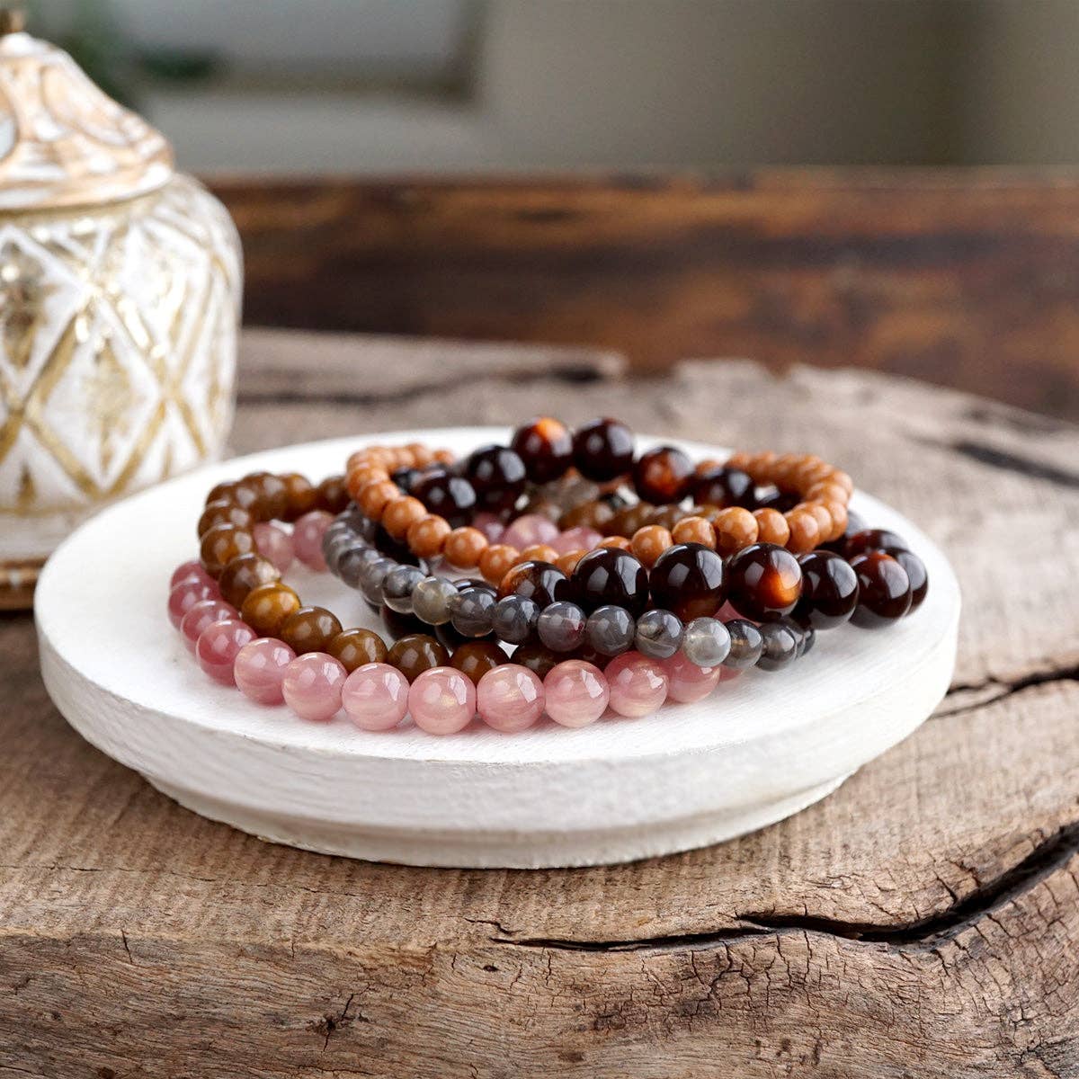 Acrylic Beaded Bracelet Set – Fall Canyon Mix