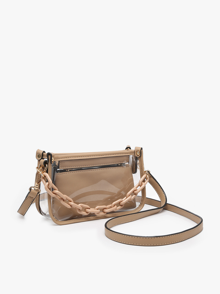 Jessica Clear Crossbody w/ Chain