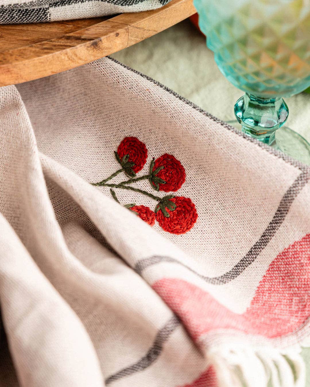 Tomato - Hand Stitched Turkish Cotton Kitchen Towel