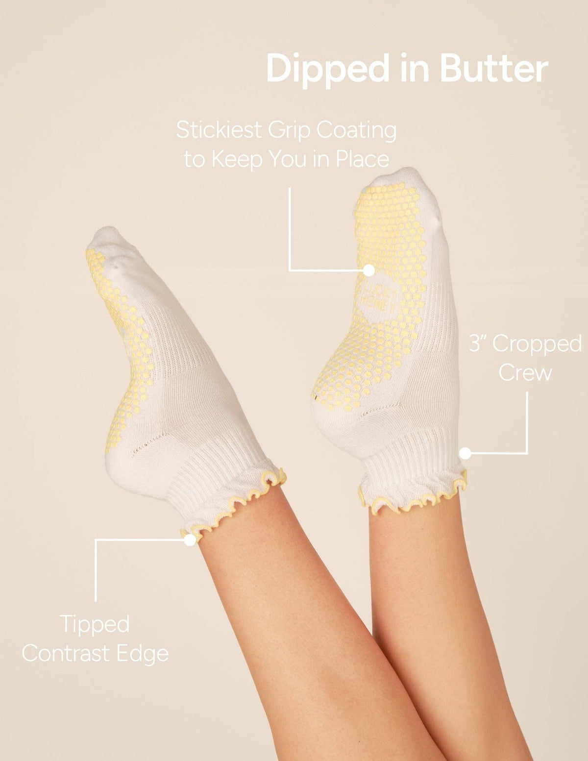 The Tipped Ruffle Grip Sock