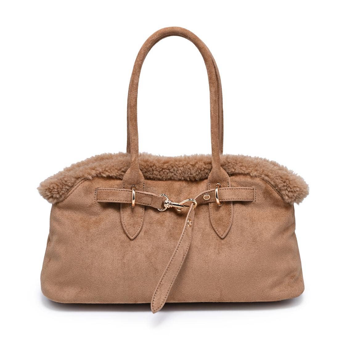 Tommy Fur Trimmed Satchel