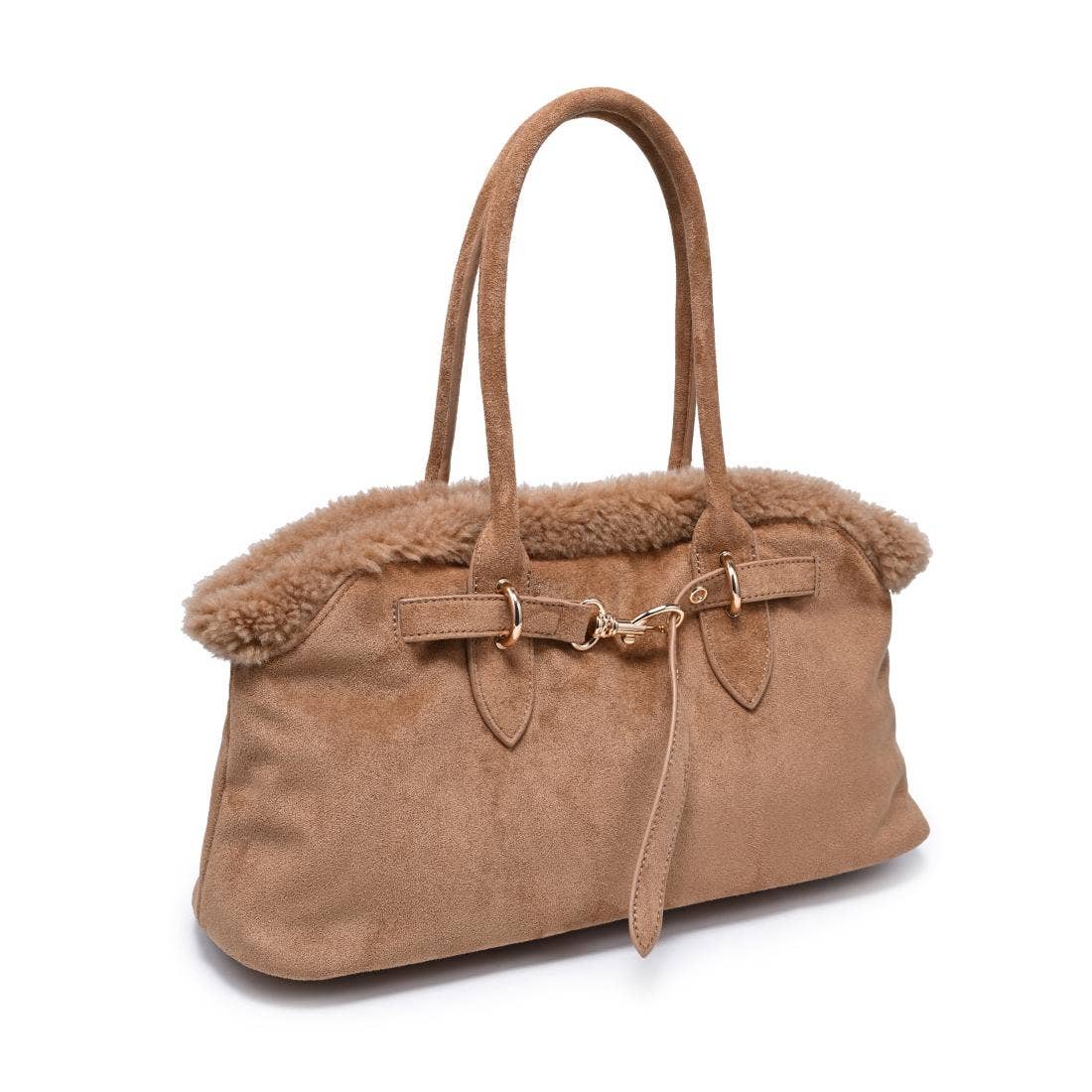 Tommy Fur Trimmed Satchel