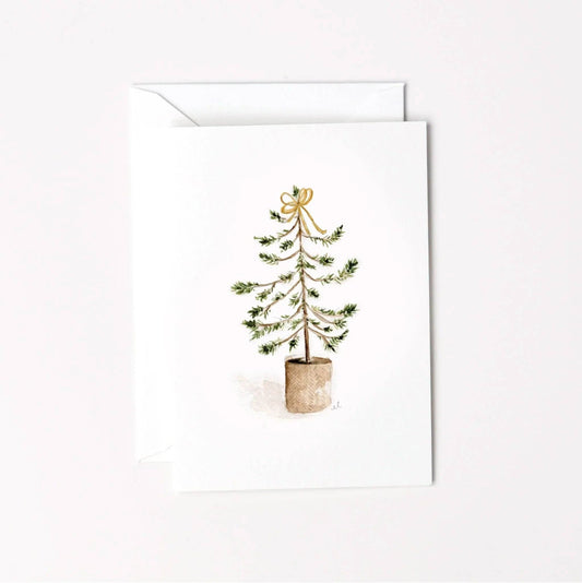 Christmas tree mini enclosure notecard