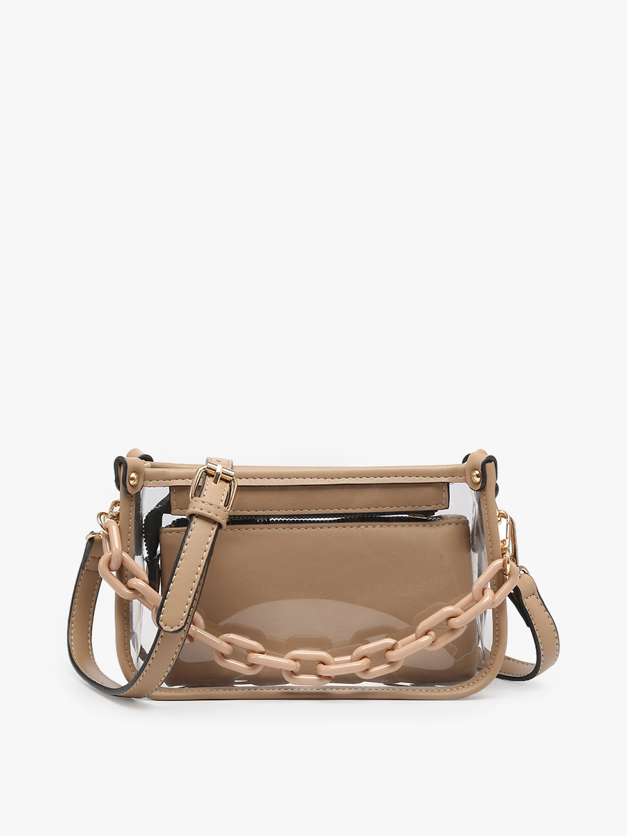 Jessica Clear Crossbody w/ Chain