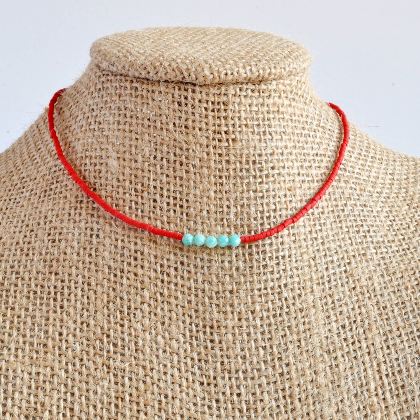 Valentine Heart Beaded Choker Necklaces