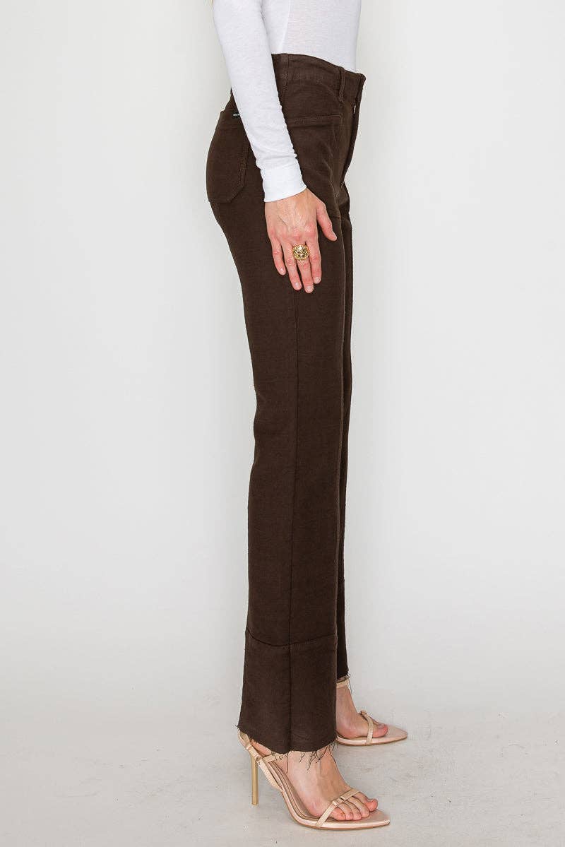 Tummy Control High Rise Jeans - Chocolate