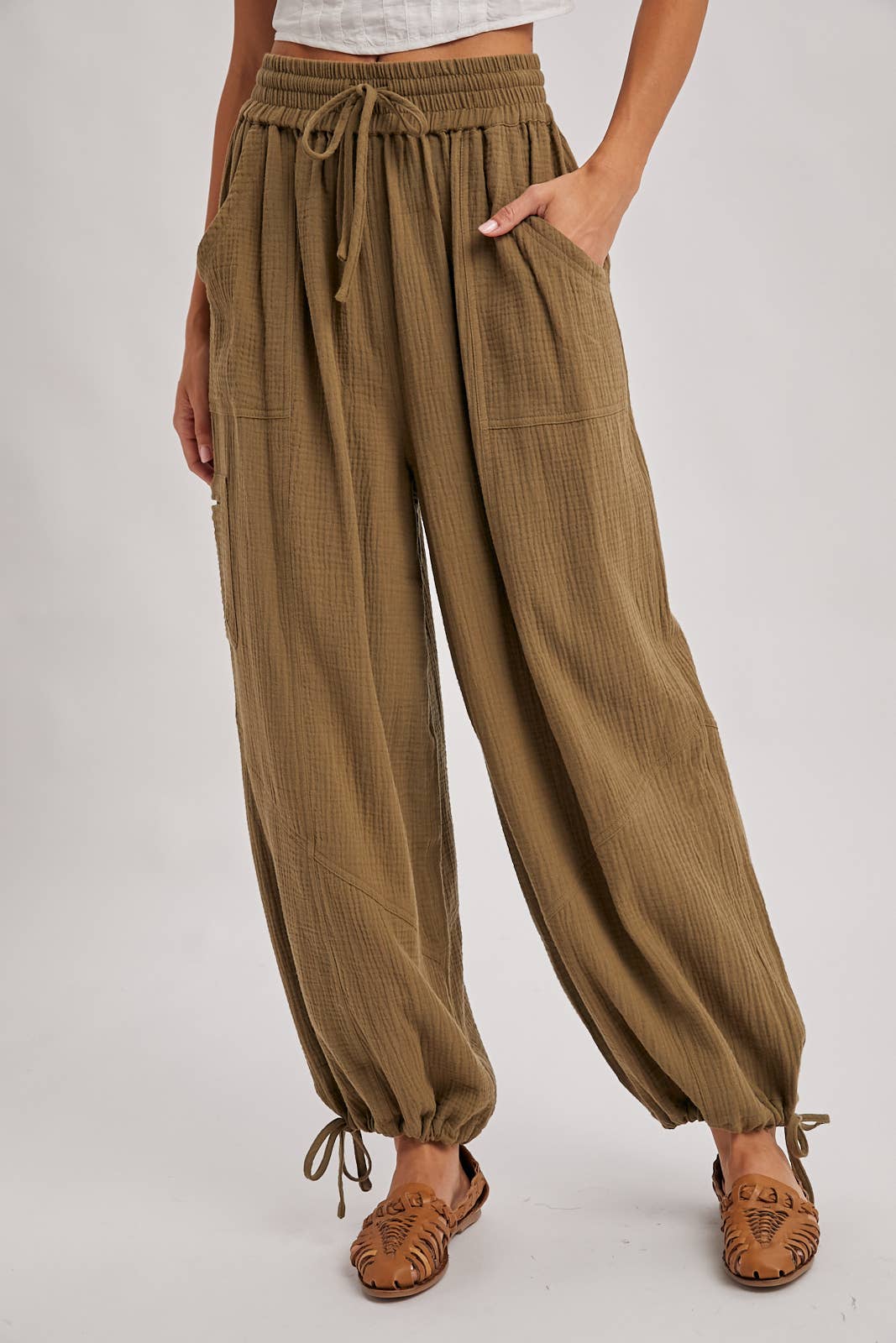 Harem Jogger Drawstring Pants