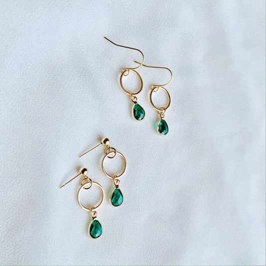 Emerald Dangle Earrings