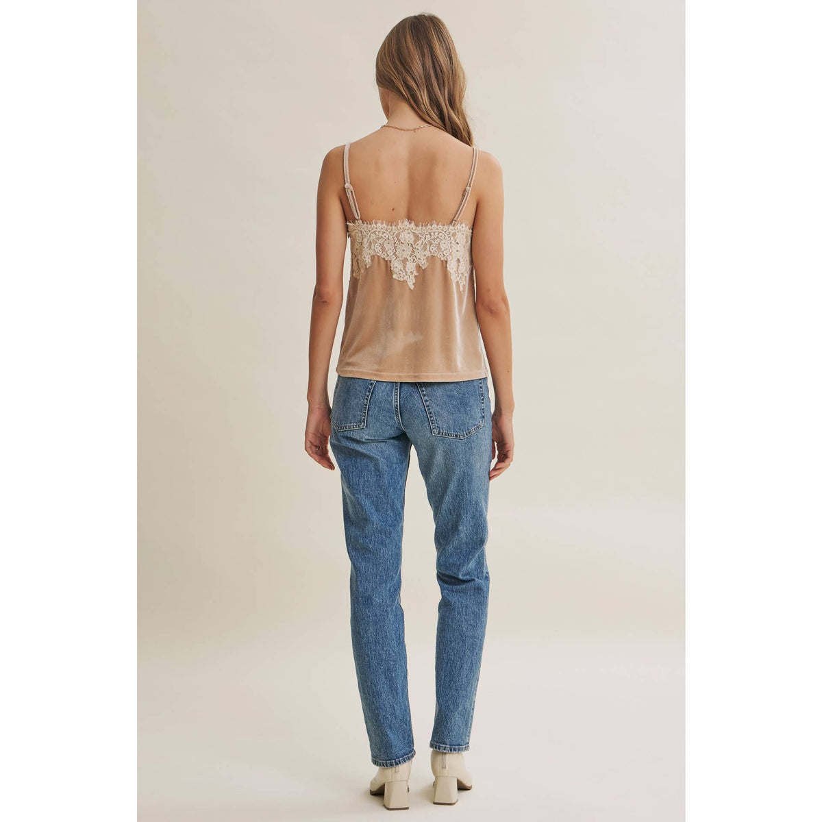 Eyelash Lace Velvet Cami