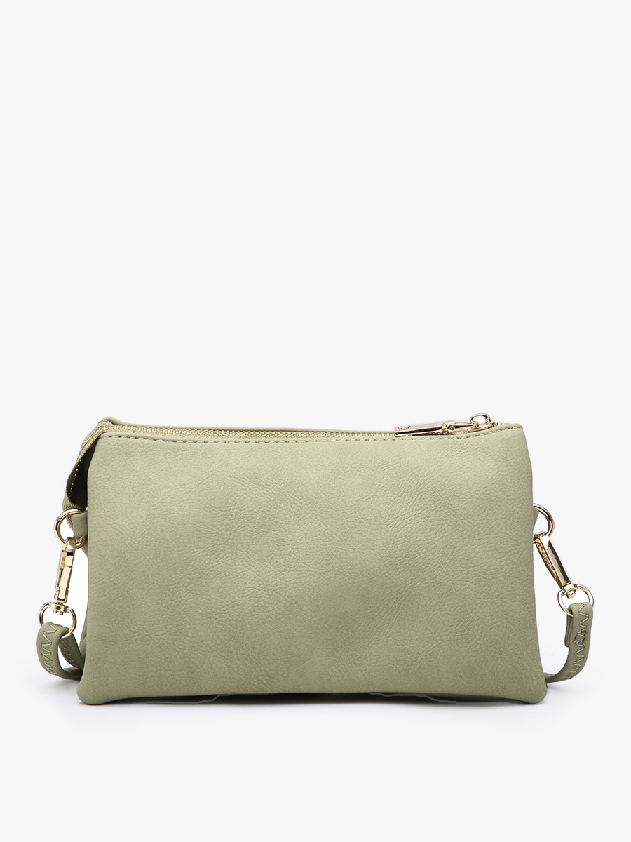 Riley Three-Compartment Crossbody Wristlet - Several Color Options