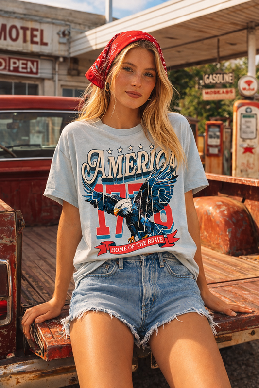 America 1776 Eagle Blue T-Shirt