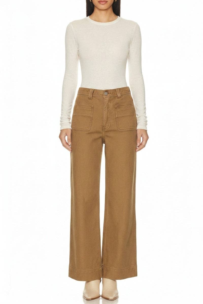 Carmel Brown High Rise Tummy Control Palazzo Jeans