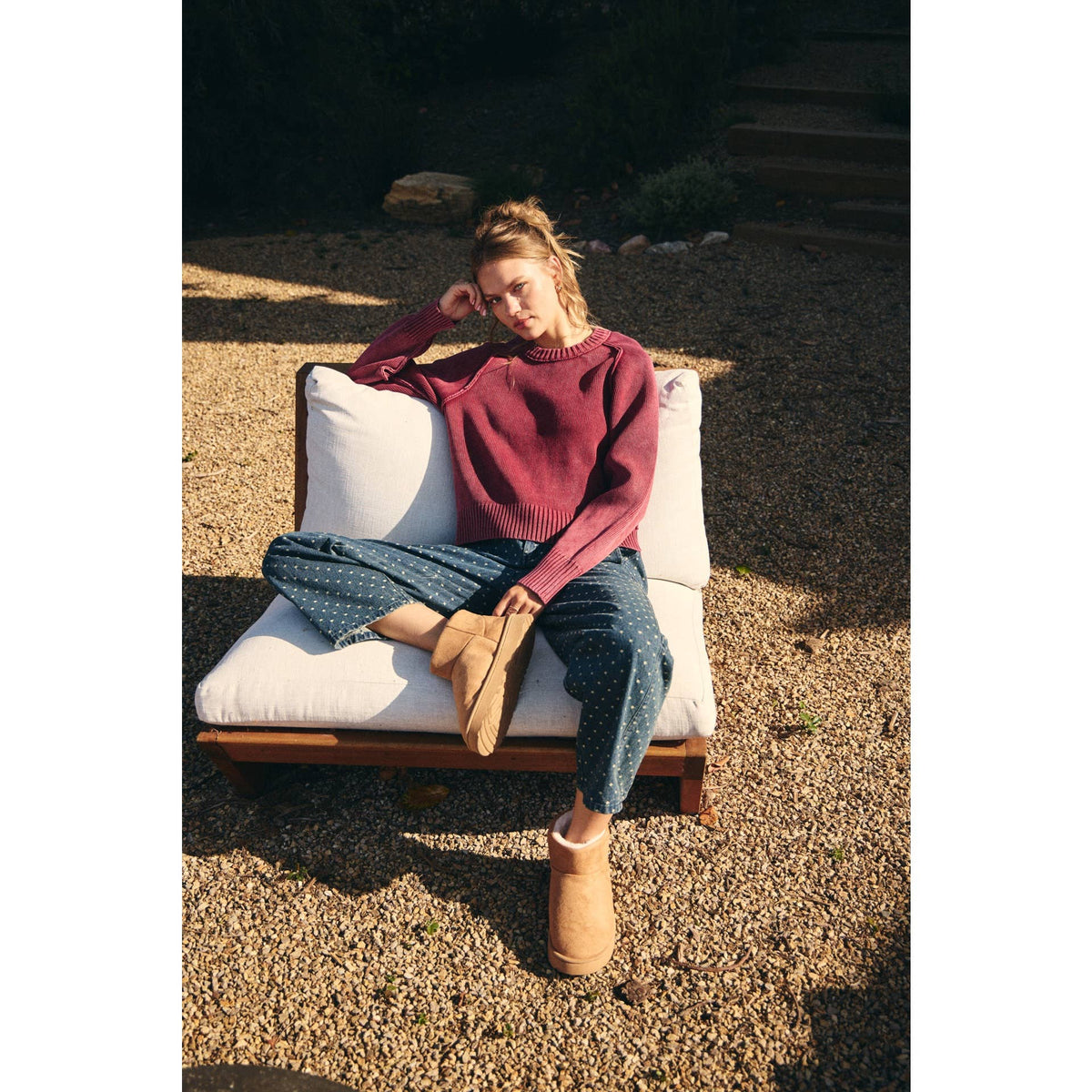 Fireside Weekend Vintage Mineral-washed Cotton Sweater
