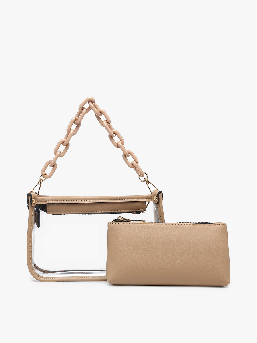 Jessica Clear Crossbody w/ Chain