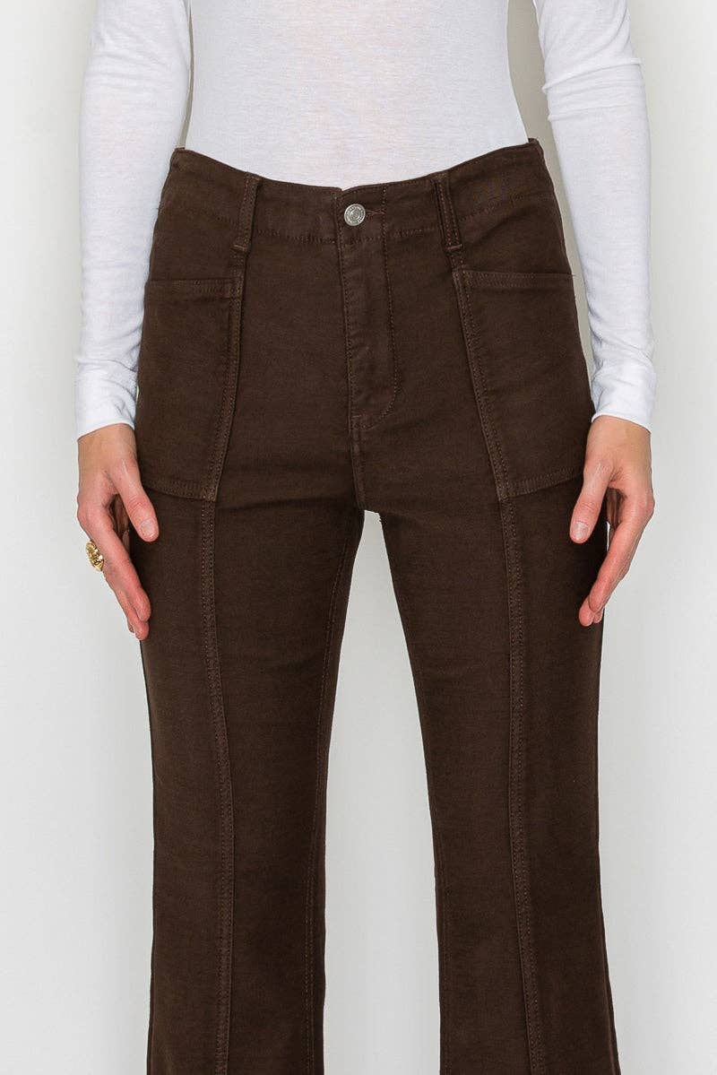 Tummy Control High Rise Jeans - Chocolate