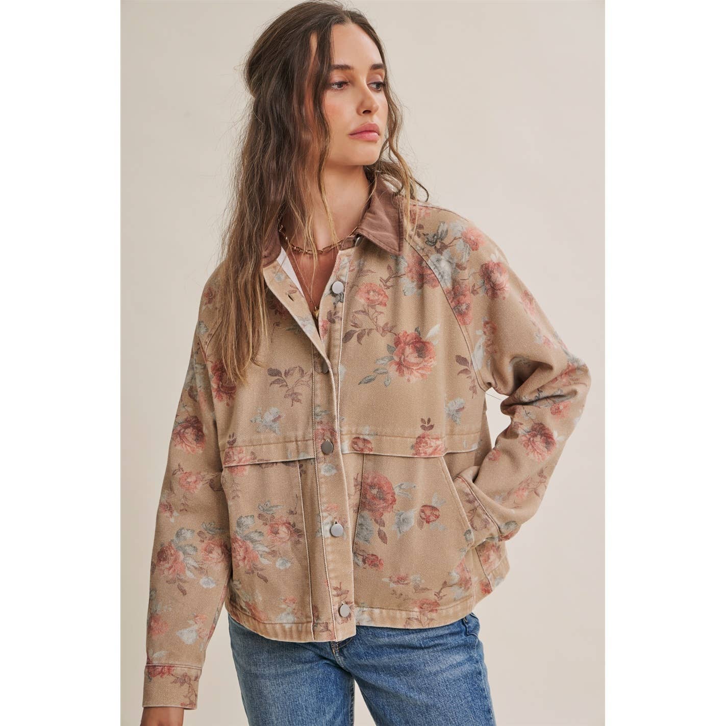 Wild Rose Vintage Wash Twill Jacket
