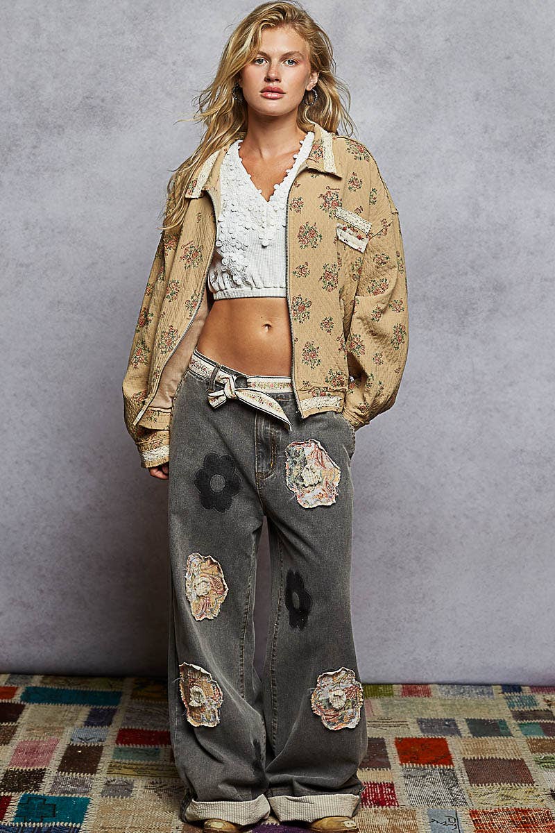 Vintage Floral and Lace Jacket