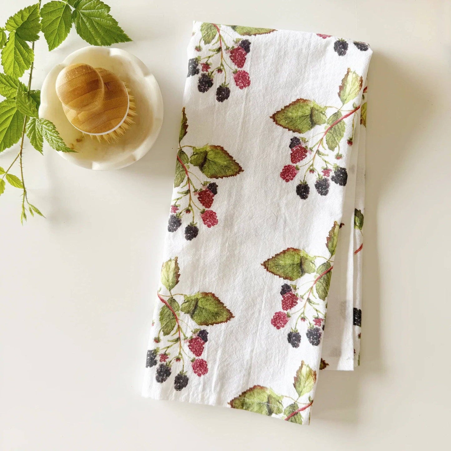 Blackberry cotton flour sack tea towel