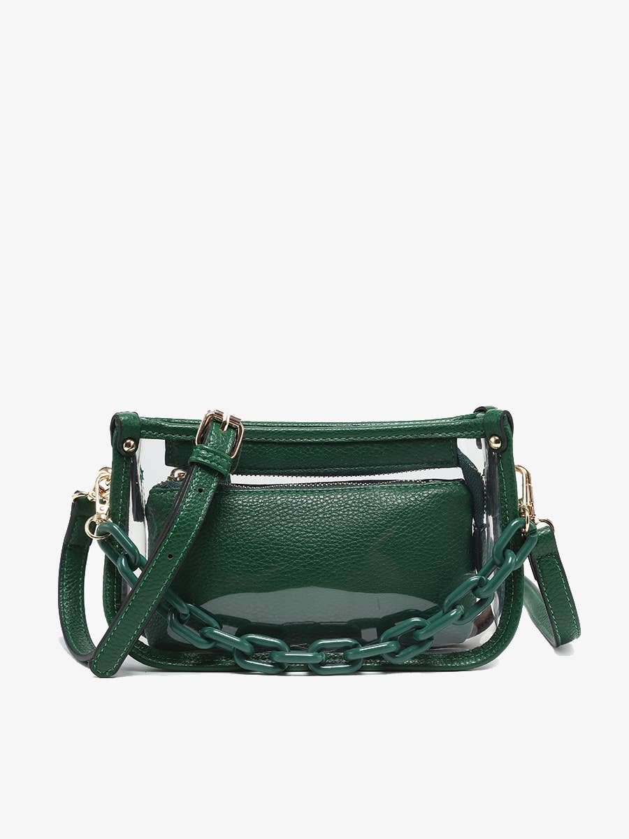 Jessica Clear Crossbody w/ Chain