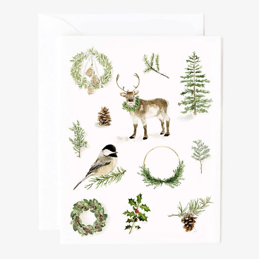 Evergreen notecard