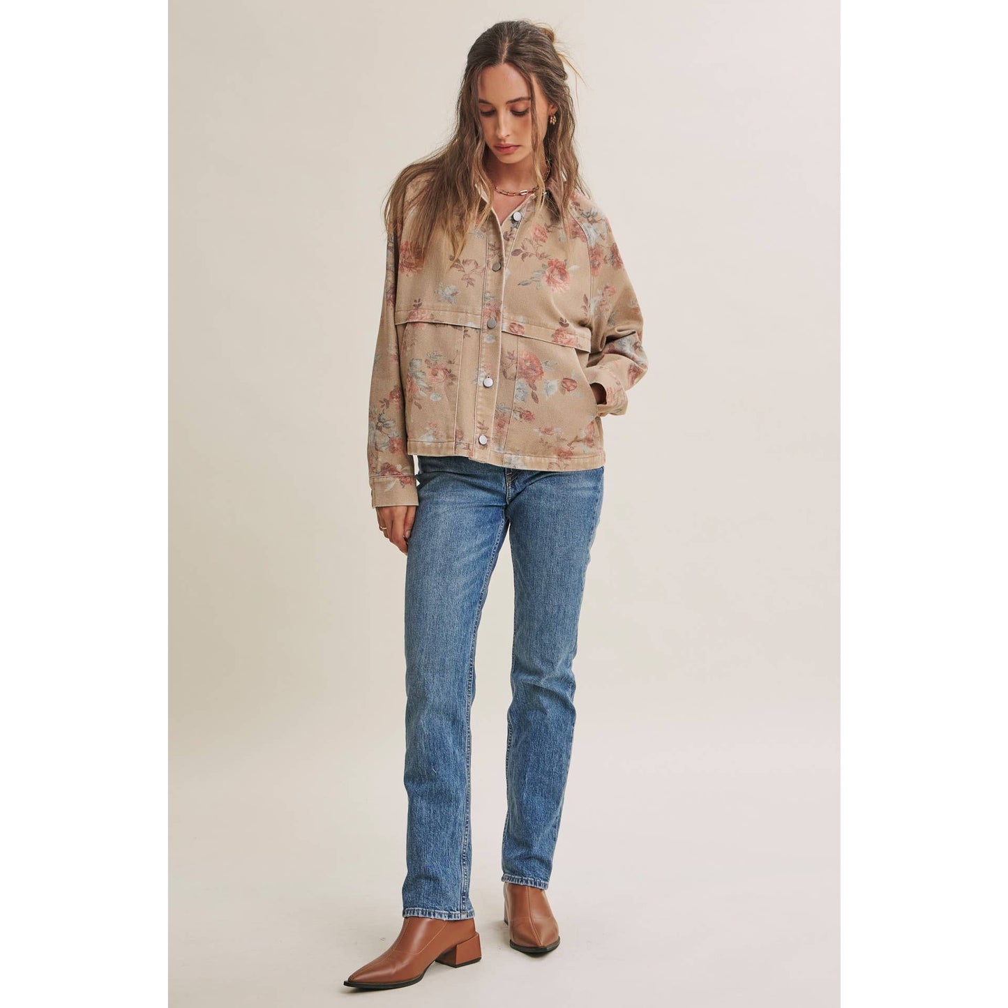 Wild Rose Vintage Wash Twill Jacket