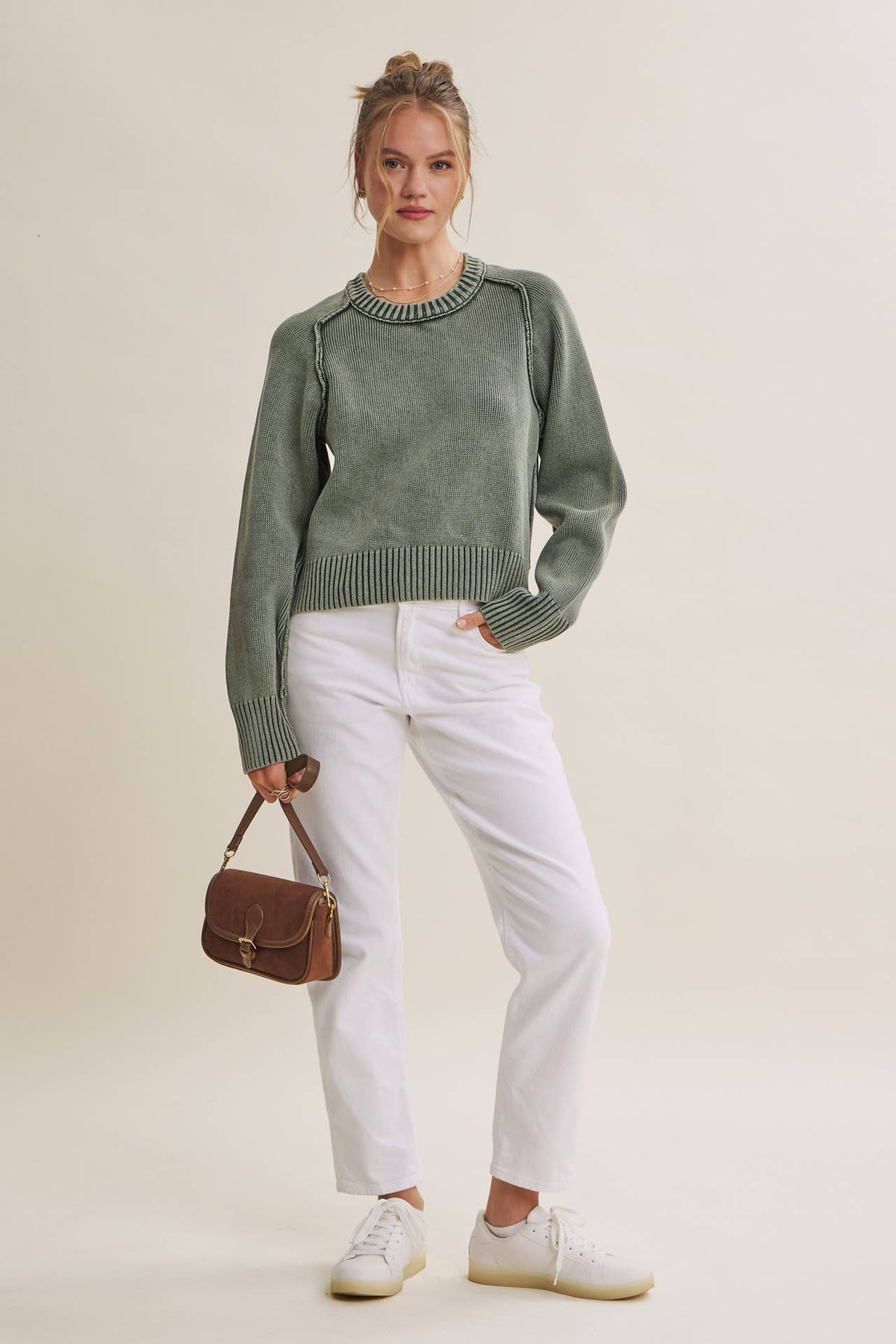 Fireside Weekend Vintage Mineral-washed Cotton Sweater