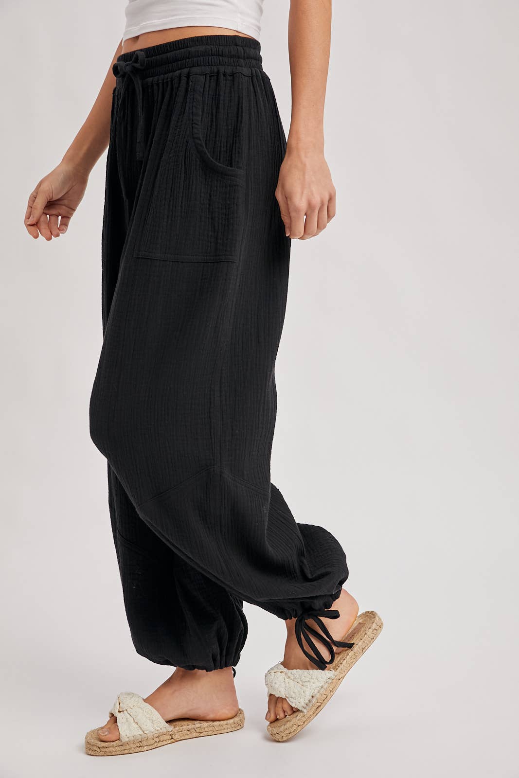 Harem Jogger Drawstring Pants