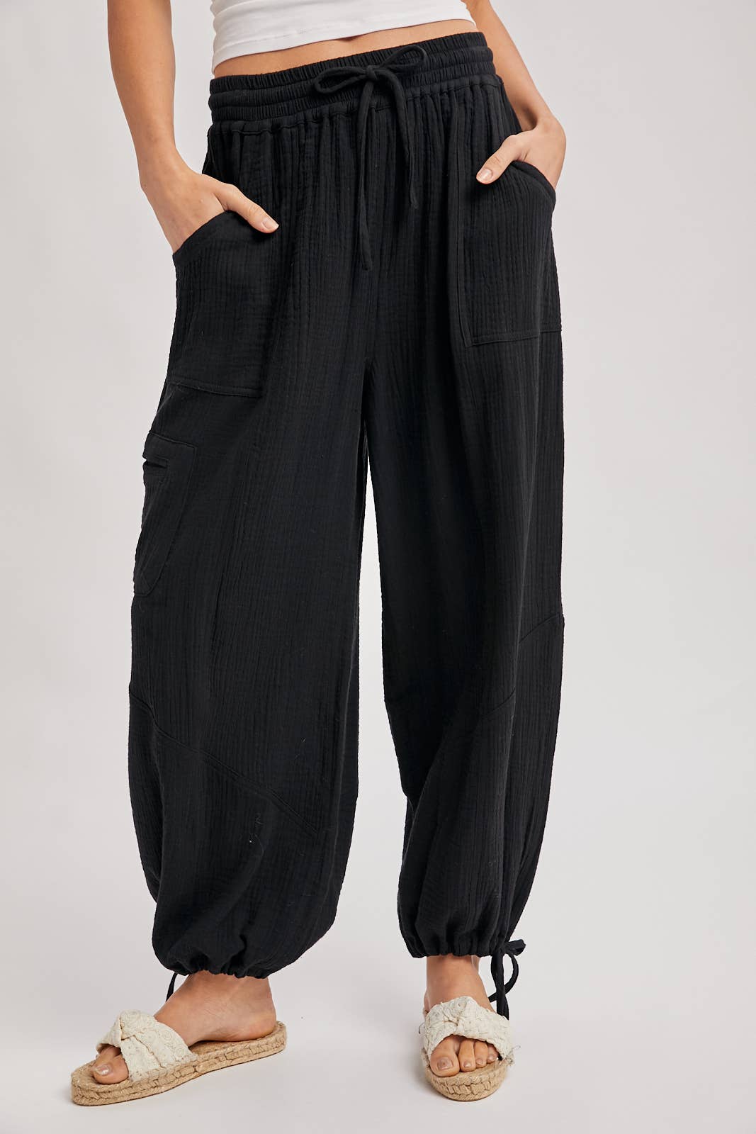 Harem Jogger Drawstring Pants