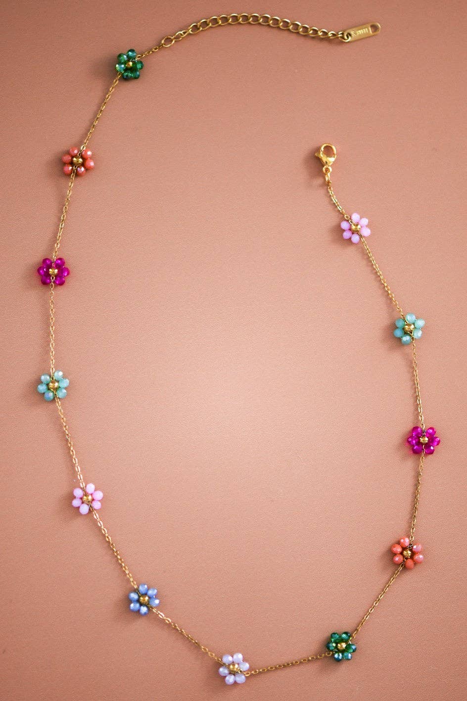 18K Gold Plated Waterproof Pretty Flowers Necklace