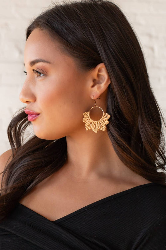Desert Bloom Crochet Earrings - 3 Color Options