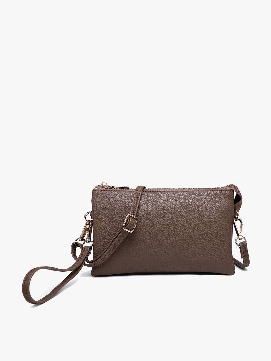 Riley Three-Compartment Crossbody Wristlet - Several Color Options