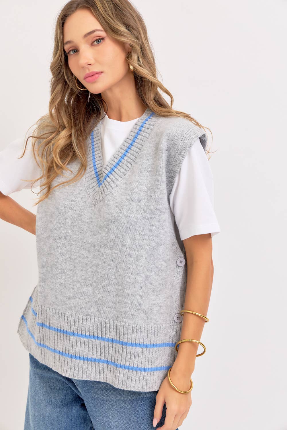 Super Soft Knit Poncho Sweater Vest